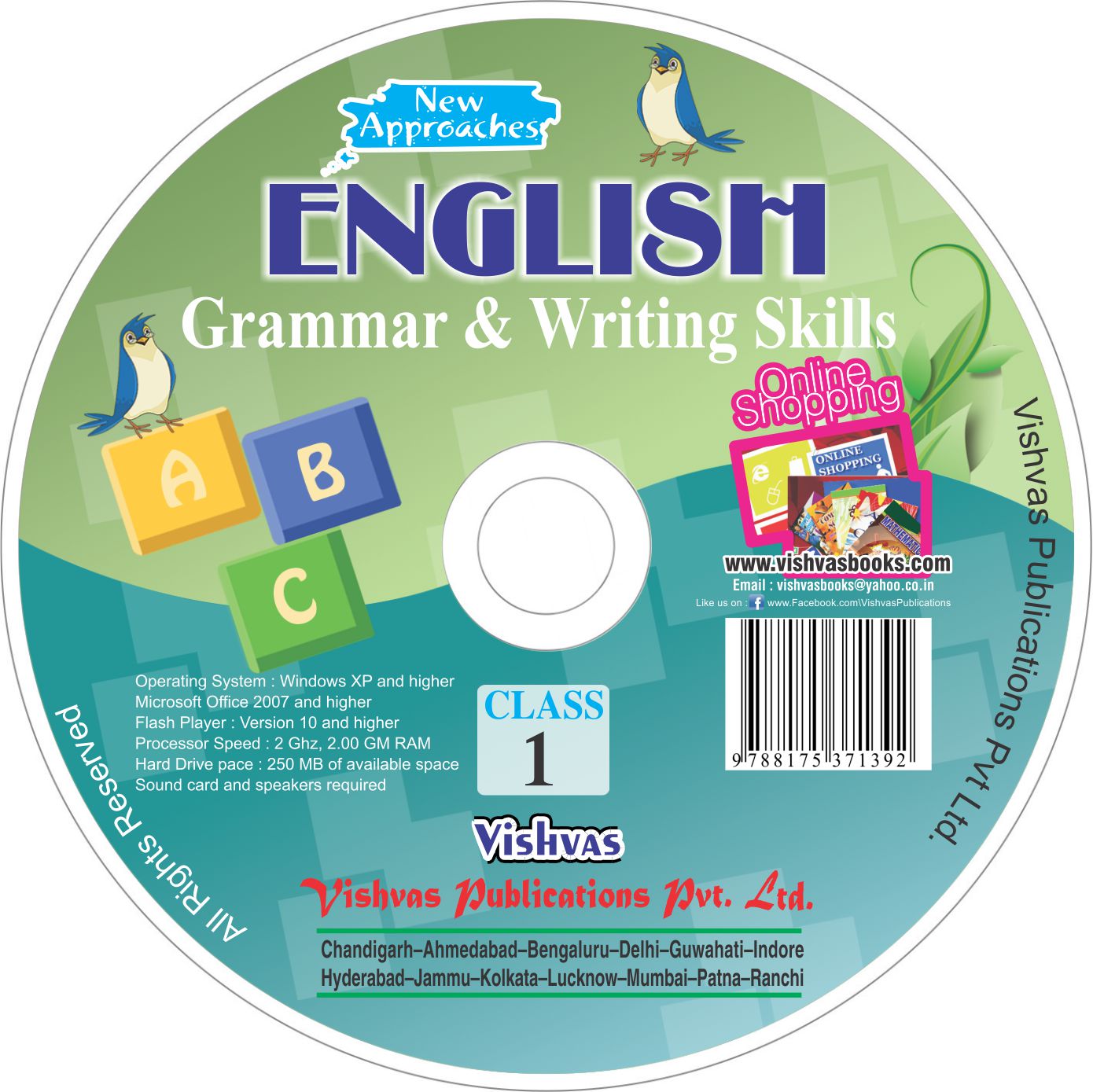 ENGLISH GRAMMAR & WRITING SKILLS Stage-I-CD-vishvasbooks